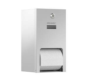 Two roll vertical wall mounted paper dispenser 304 stainless steel
